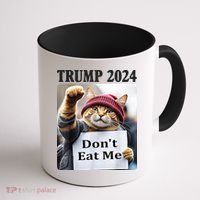 Trump 2024 Dont Eat Me Funny Cat Election Coffee Mug thumb 1