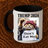 Trump 2024 Dont Eat Me Funny Cat Election Coffee Mug thumb 2