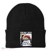 Trump 2024 Dont Eat Me Funny Cat Election Beanie thumb 0
