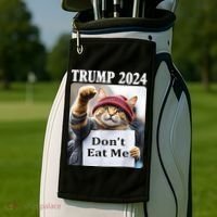 Trump 2024 Dont Eat Me Funny Cat Election Golf Towel thumb 2