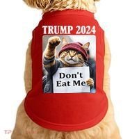 Trump 2024 Dont Eat Me Funny Cat Election Doggie Tank thumb 0