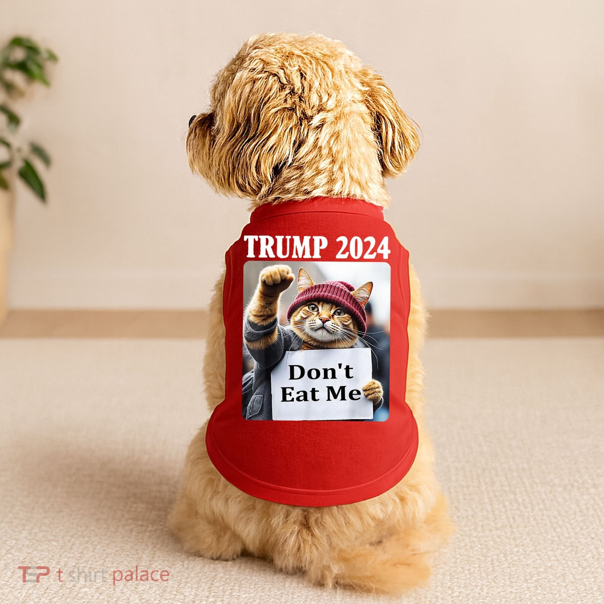 Trump 2024 Dont Eat Me Funny Cat Election Doggie Tank