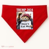 Trump 2024 Dont Eat Me Funny Cat Election USA-Made Doggie Bandana thumb 0