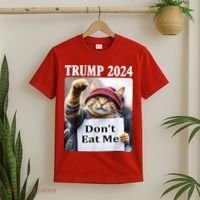 Trump 2024 Dont Eat Me Funny Cat Election T-Shirt thumb 2