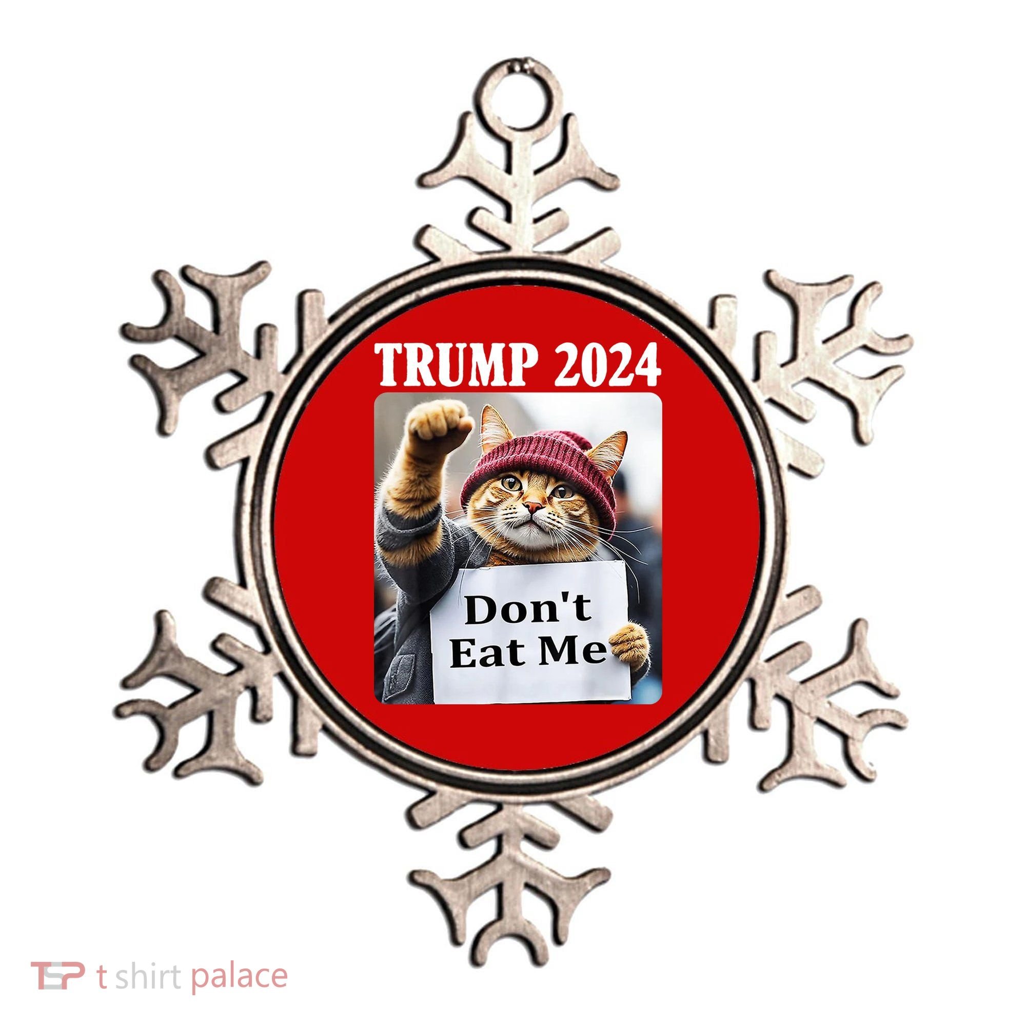 Trump 2024 Dont Eat Me Funny Cat Election Ornament