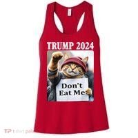 Trump 2024 Dont Eat Me Funny Cat Election Women's Tank Top thumb 0