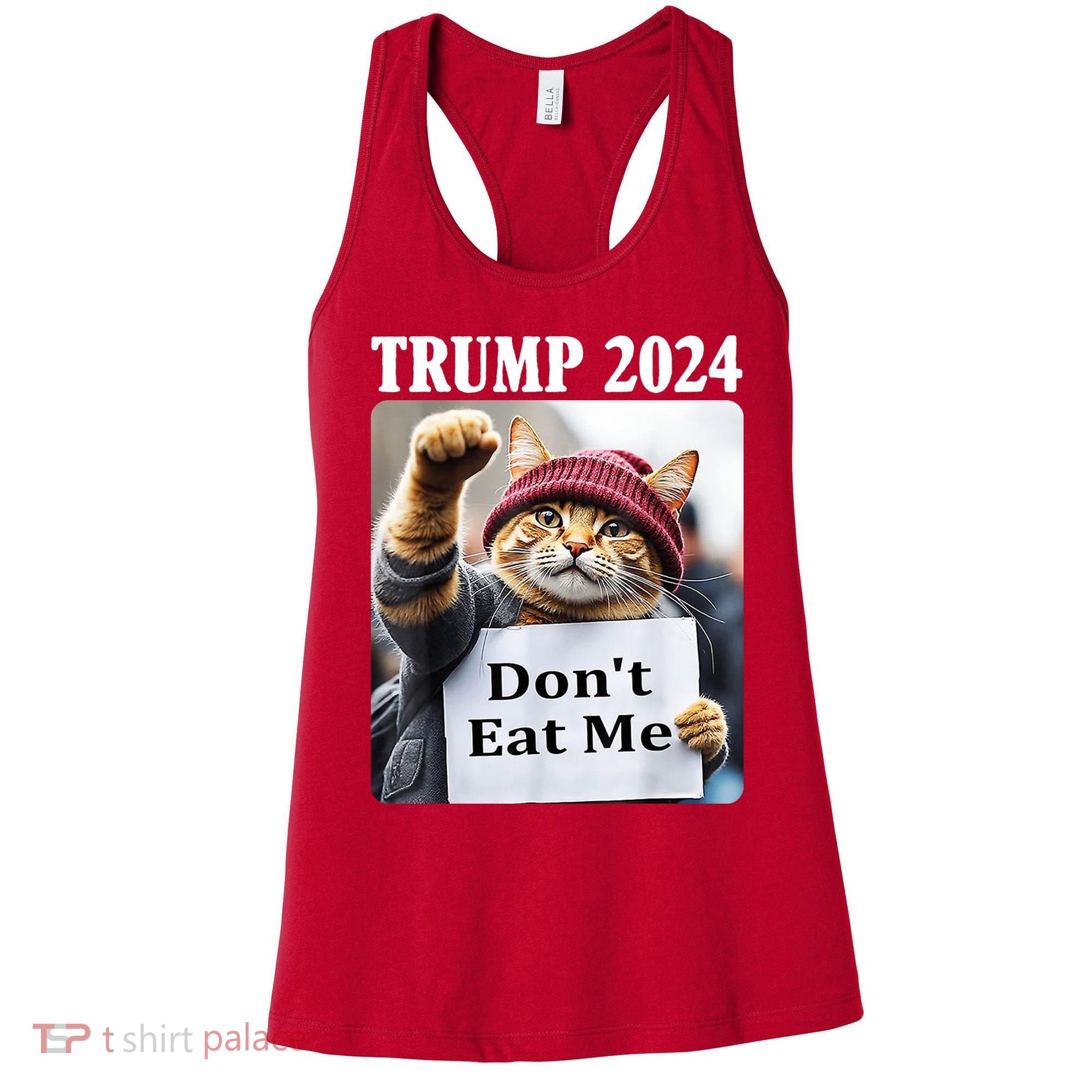 Trump 2024 Dont Eat Me Funny Cat Election Women's Tank Top