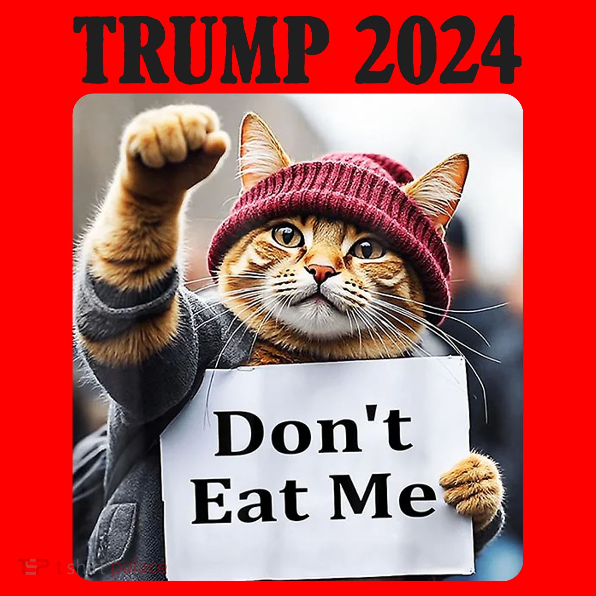 Trump 2024 Dont Eat Me Funny Cat Election Santa Hat