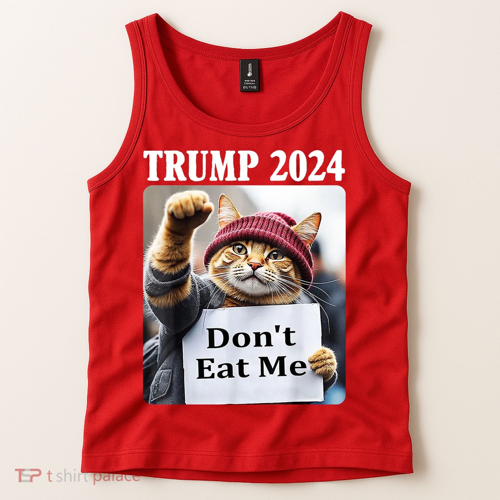 Trump 2024 Dont Eat Me Funny Cat Election Tank Top