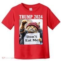 Trump 2024 Dont Eat Me Funny Cat Election Toddler T-Shirt thumb 0