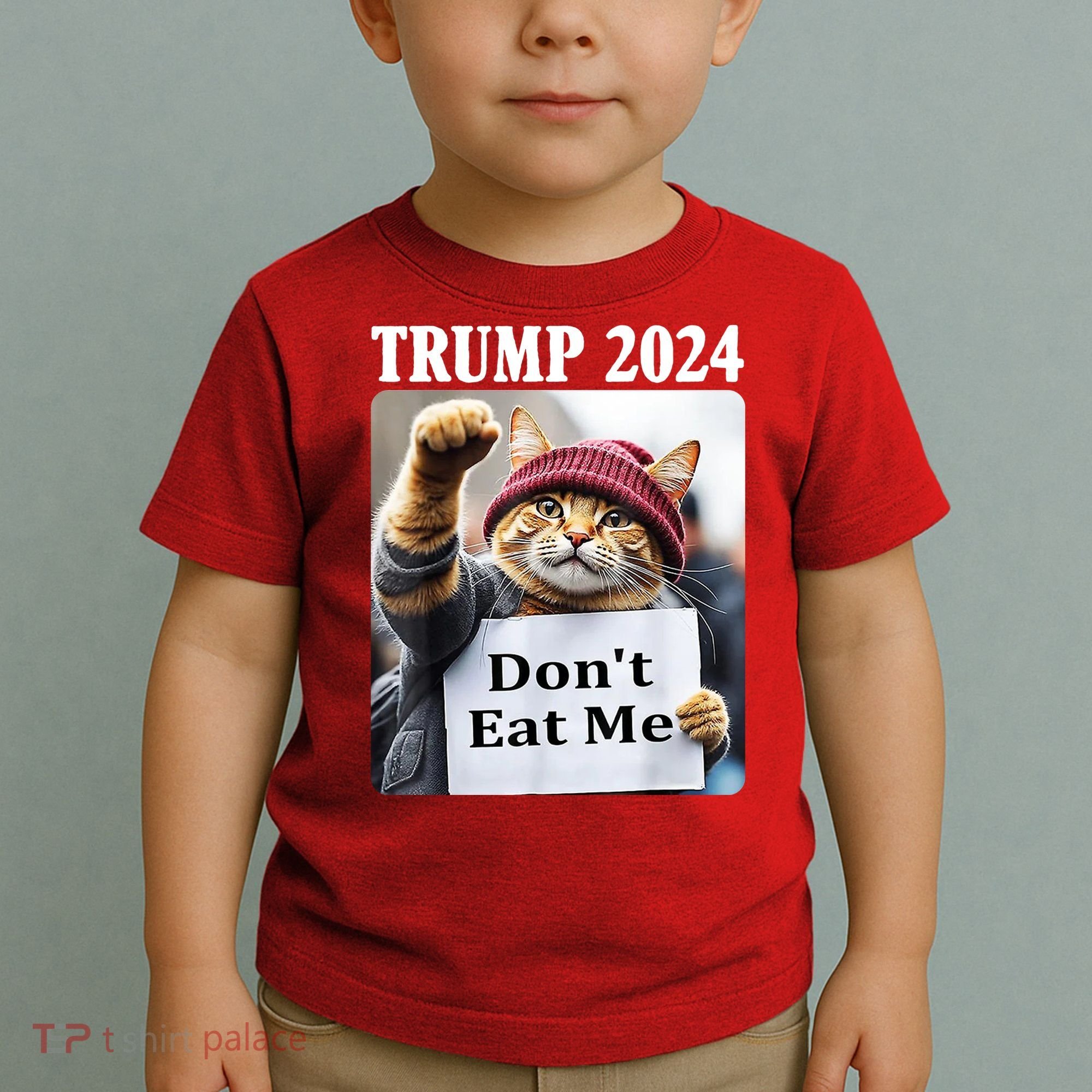 Trump 2024 Dont Eat Me Funny Cat Election Toddler T-Shirt
