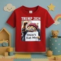 Trump 2024 Dont Eat Me Funny Cat Election Toddler T-Shirt thumb 3