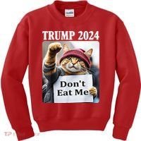 Trump 2024 Dont Eat Me Funny Cat Election Kids Sweatshirt thumb 0