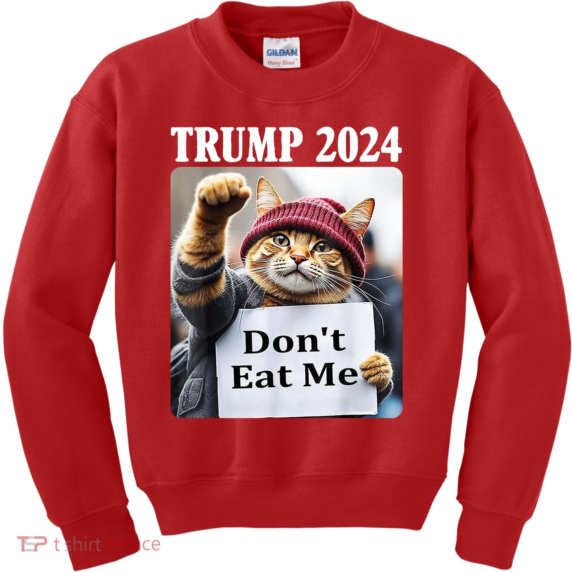Trump 2024 Dont Eat Me Funny Cat Election Kids Sweatshirt