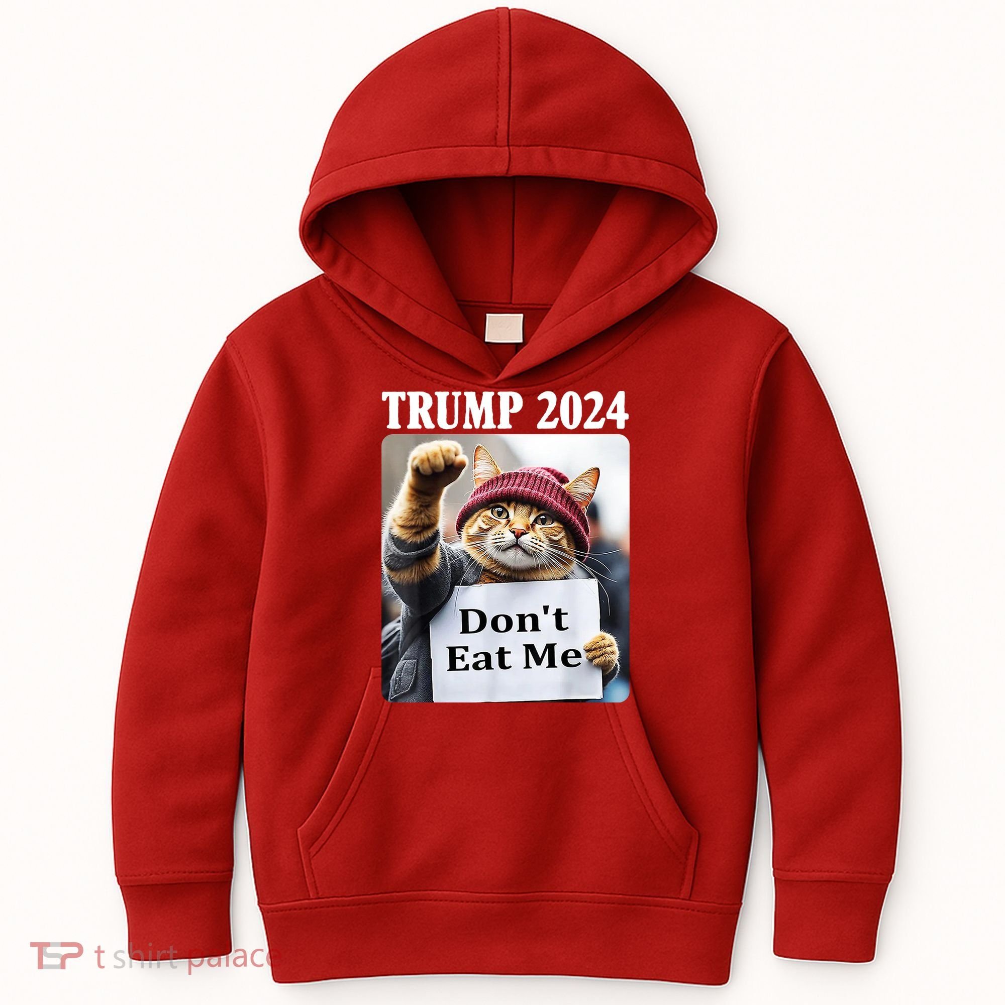 Trump 2024 Dont Eat Me Funny Cat Election Kids Hoodie