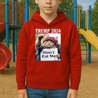 Trump 2024 Dont Eat Me Funny Cat Election Kids Hoodie thumb 2