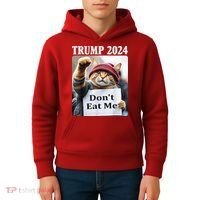 Trump 2024 Dont Eat Me Funny Cat Election Kids Hoodie thumb 4