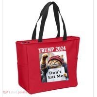 Trump 2024 Dont Eat Me Funny Cat Election Tote Bag thumb 2