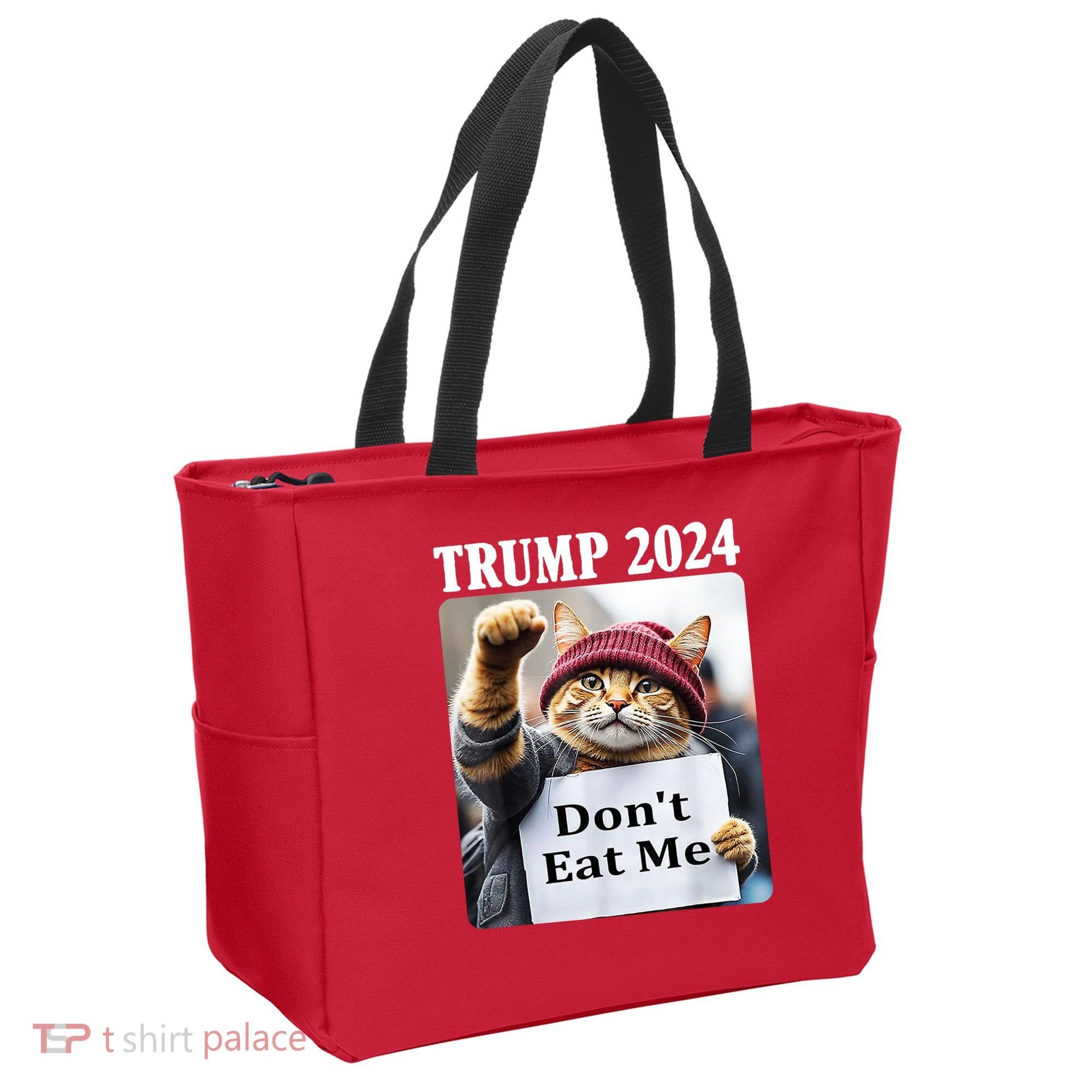 Trump 2024 Dont Eat Me Funny Cat Election Tote Bag