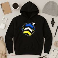 Trisomy 21 Down Syndrome Extra Three Chromosome Arrows Hoodie thumb 3