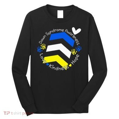 Trisomy 21 Down Syndrome Extra Three Chromosome Arrows Long Sleeve Shirt