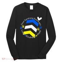 Trisomy 21 Down Syndrome Extra Three Chromosome Arrows Long Sleeve Shirt thumb 0