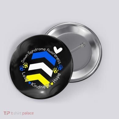 Trisomy 21 Down Syndrome Extra Three Chromosome Arrows Button
