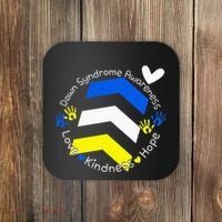 Trisomy 21 Down Syndrome Extra Three Chromosome Arrows Coaster thumb 0