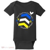 Trisomy 21 Down Syndrome Extra Three Chromosome Arrows Baby Bodysuit thumb 0