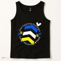 Trisomy 21 Down Syndrome Extra Three Chromosome Arrows Tank Top thumb 2