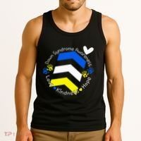 Trisomy 21 Down Syndrome Extra Three Chromosome Arrows Tank Top thumb 3