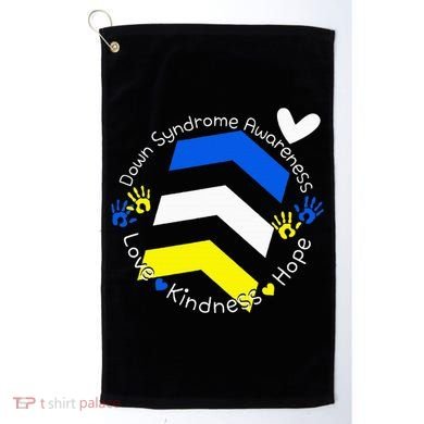 Trisomy 21 Down Syndrome Extra Three Chromosome Arrows Golf Towel