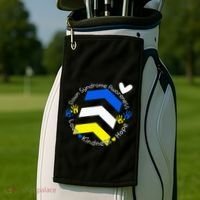 Trisomy 21 Down Syndrome Extra Three Chromosome Arrows Golf Towel thumb 2