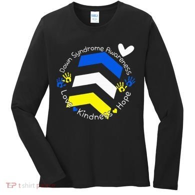 Trisomy 21 Down Syndrome Extra Three Chromosome Arrows Women's Long Sleeve Shirt