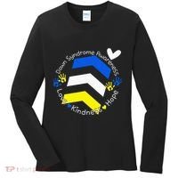 Trisomy 21 Down Syndrome Extra Three Chromosome Arrows Women's Long Sleeve Shirt thumb 0