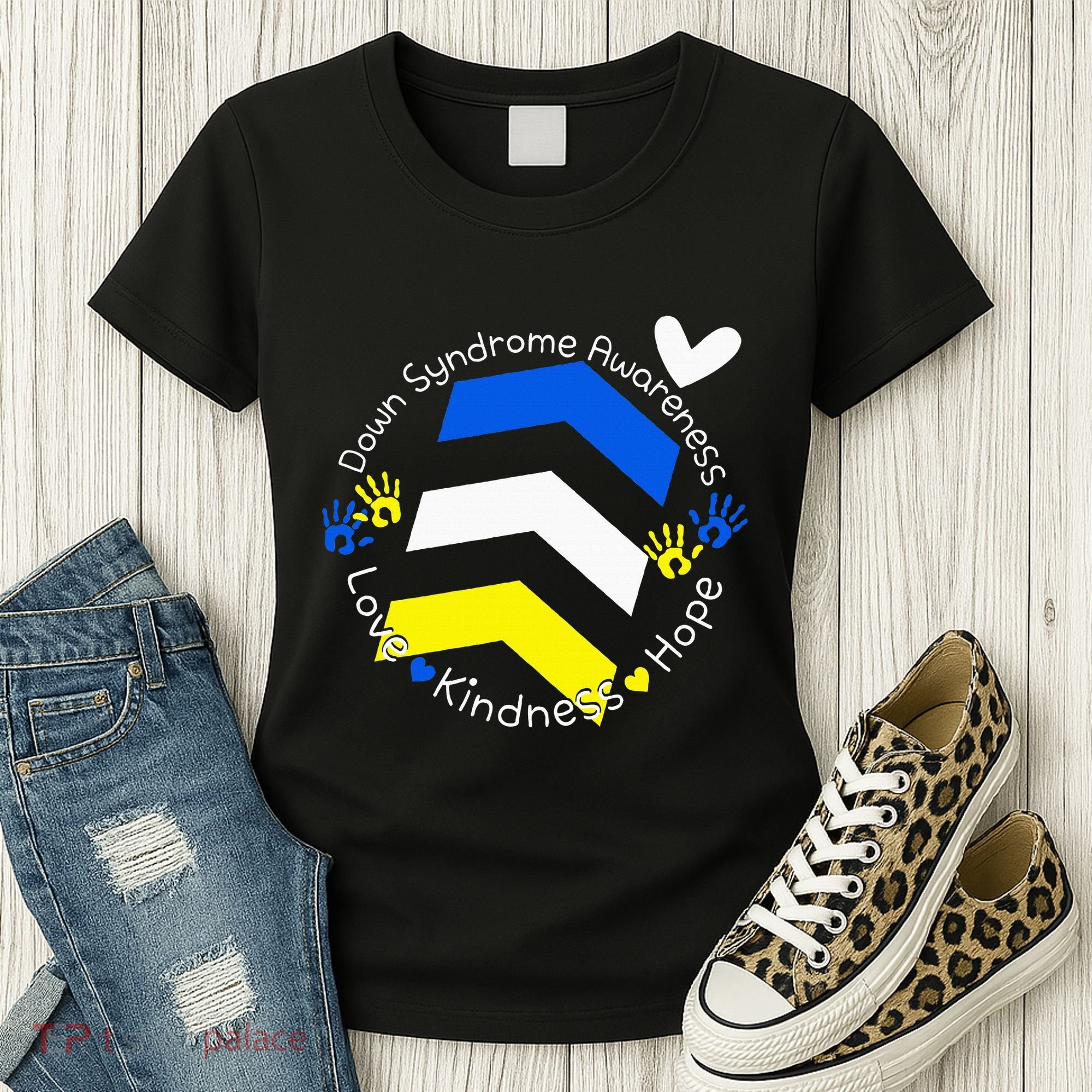 Trisomy 21 Down Syndrome Extra Three Chromosome Arrows Women's T-Shirt