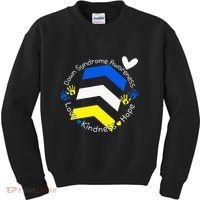Trisomy 21 Down Syndrome Extra Three Chromosome Arrows Kids Sweatshirt thumb 0