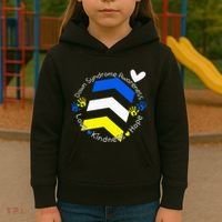 Trisomy 21 Down Syndrome Extra Three Chromosome Arrows Kids Hoodie thumb 3