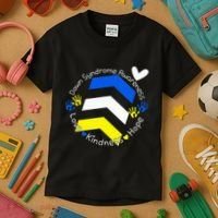 Trisomy 21 Down Syndrome Extra Three Chromosome Arrows Kids T-Shirt thumb 3