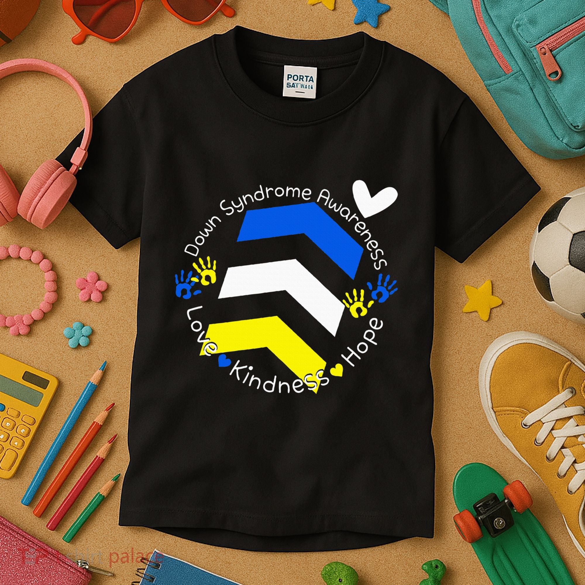 Trisomy 21 Down Syndrome Extra Three Chromosome Arrows Kids T-Shirt