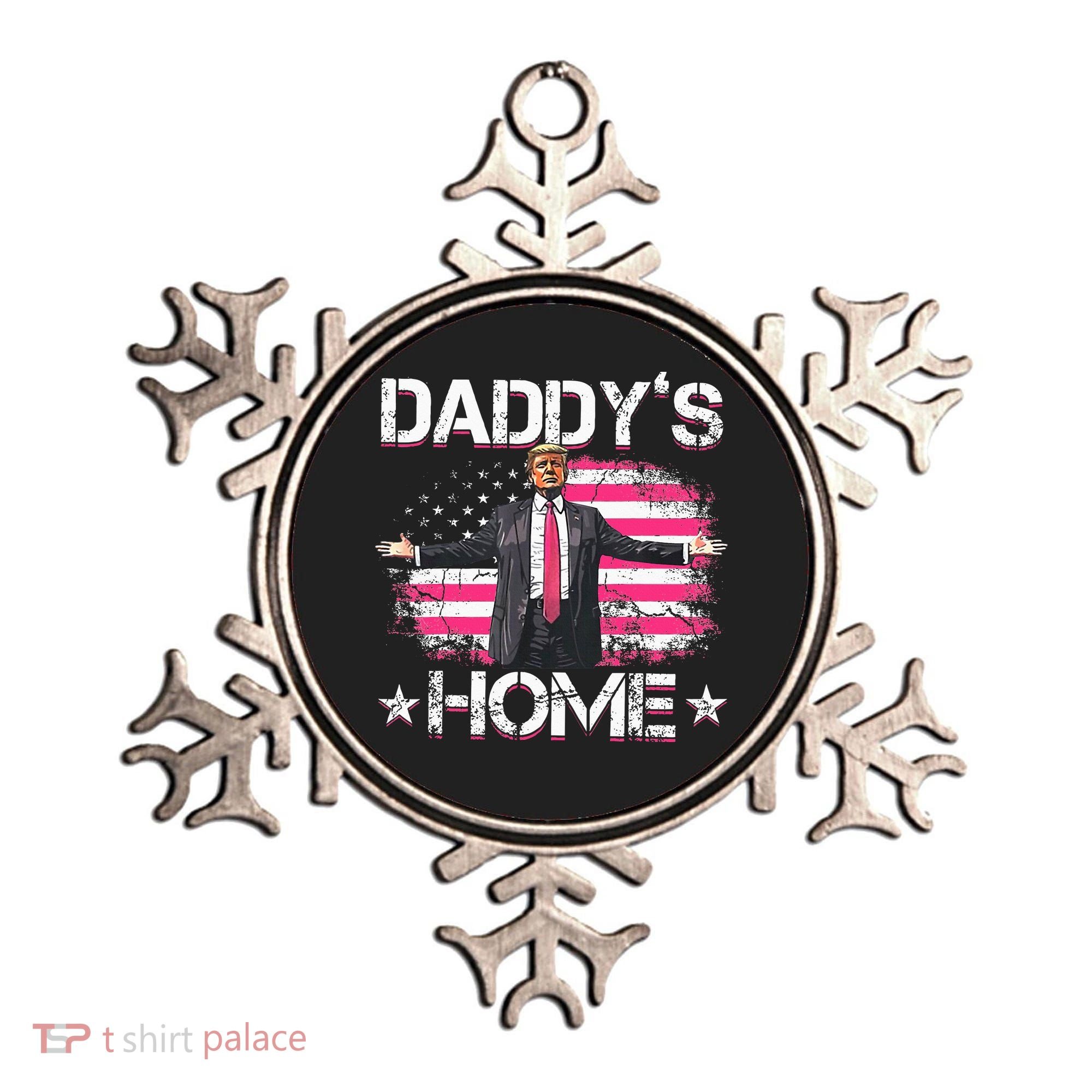 Trump 2024 Daddys Home Funny Trump Pink Ornament