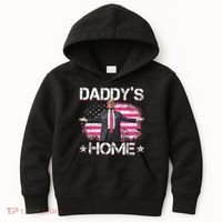 Trump 2024 Daddys Home Funny Trump Pink Kids Hoodie thumb 0