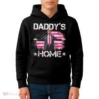Trump 2024 Daddys Home Funny Trump Pink Kids Hoodie thumb 4