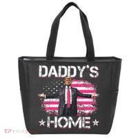 Trump 2024 Daddys Home Funny Trump Pink Tote Bag thumb 0