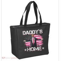 Trump 2024 Daddys Home Funny Trump Pink Tote Bag thumb 2