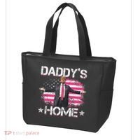 Trump 2024 Daddys Home Funny Trump Pink Tote Bag thumb 3