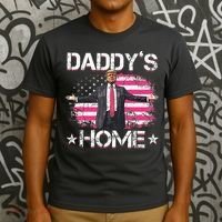Trump 2024 Daddys Home Funny Trump Pink T-Shirt thumb 3