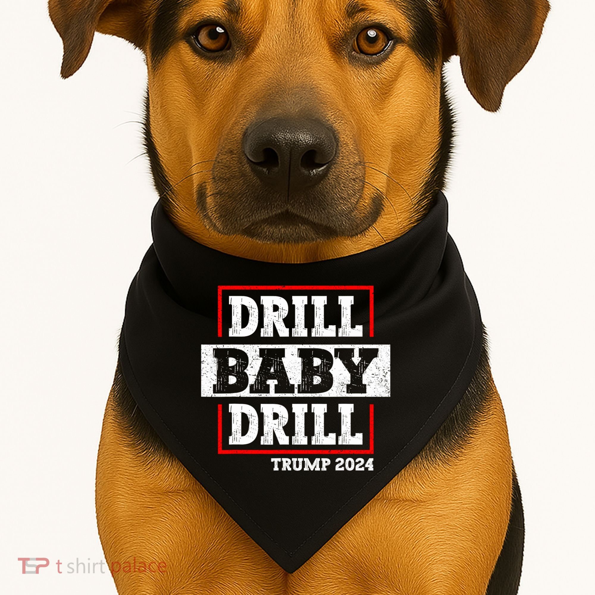Trump 2024 Drill Baby Drill USA-Made Doggie Bandana