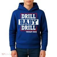 Trump 2024 Drill Baby Drill Kids Hoodie thumb 4