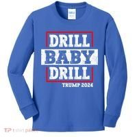 Trump 2024 Drill Baby Drill Kids Long Sleeve Shirt thumb 0